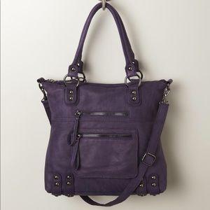Linea Pelle Dylan Medium Tote with Gunmetal detail